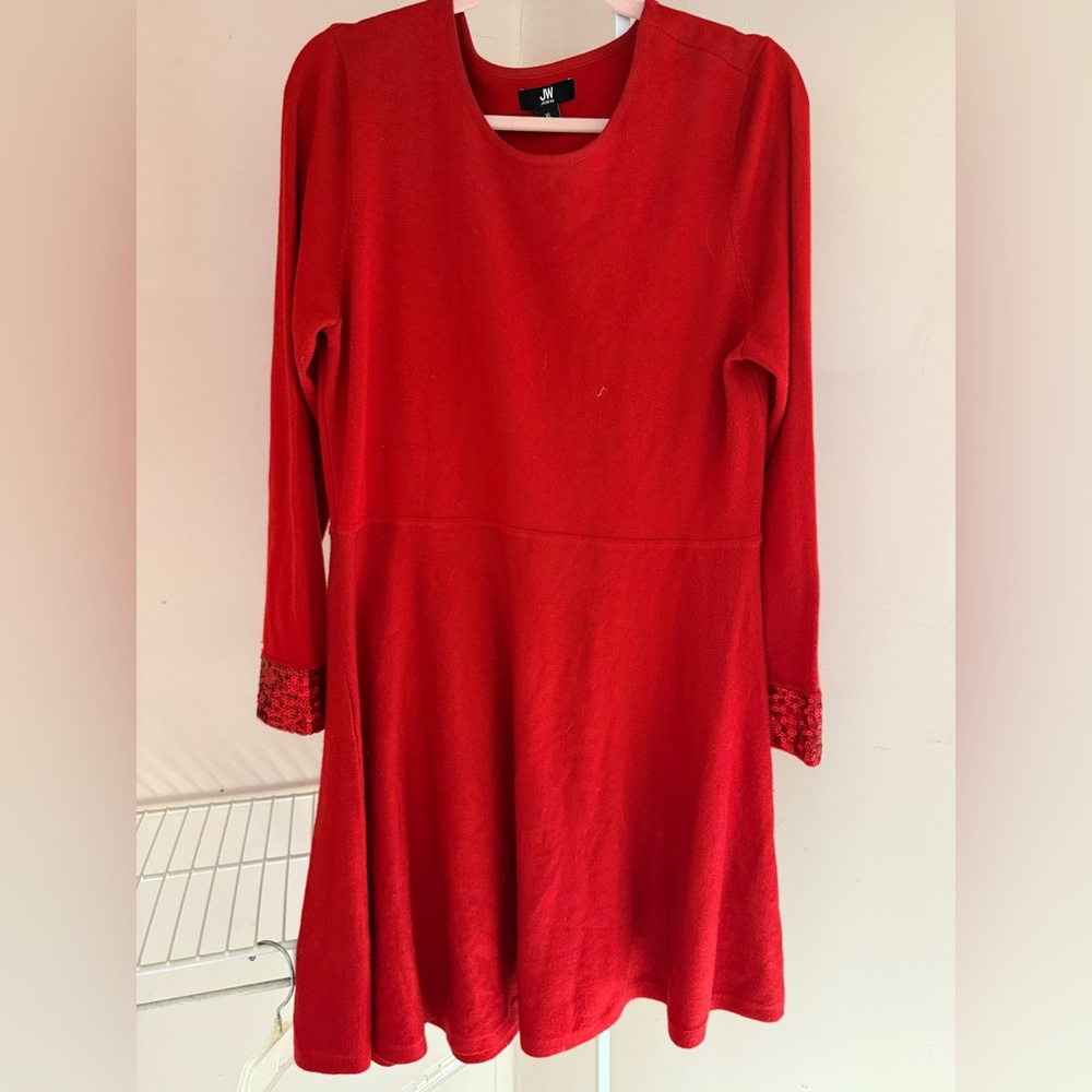 Jason Wu Red Long Sleeve Dress
